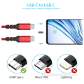 60W USB-3.0/3.1 USB-CからType-C拡張充電器ケーブル